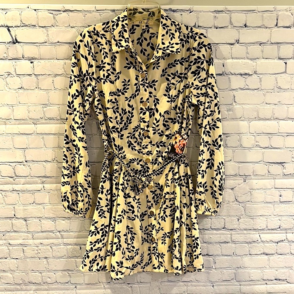 Floral Print Long Sleeve Dress